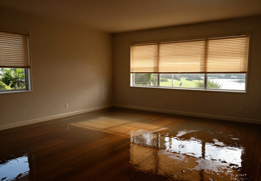 Water-damaged subfloor timbers in Collaroy